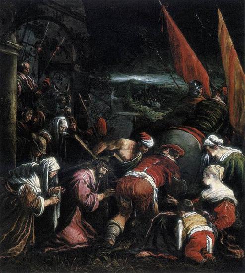 Follower of Jacopo da Ponte The Road to Calvary Spain oil painting art